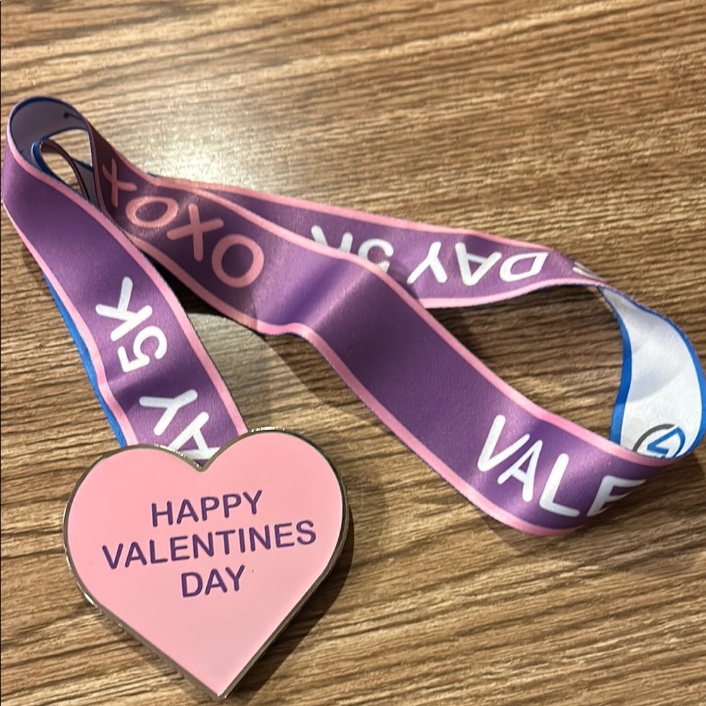 Valentine’s Day 5K medal